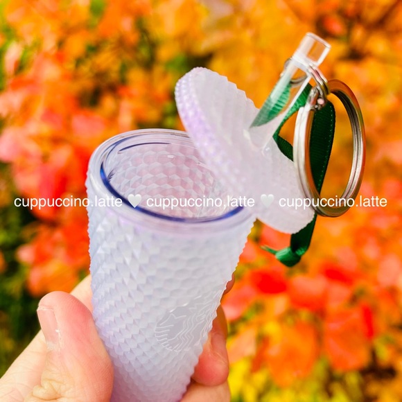 🤍NEW❄️Starbucks 2021 Holiday Mini Ice Studded Bling Tumbler Keychain - Picture 7 of 8